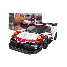 Конструктор детский спортивный автомобиль 349 шт белый