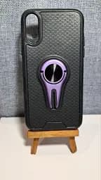Чохол-накладка Hoco Car Mount з магнітом+тримачем для Apple iPhone X iPhone XS Black/violet - мініатюра 2