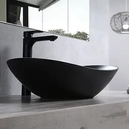 Умивальник Rea Royal 60 black mat накладний чорний REA-U0442, Чорний матовий - мініатюра 2