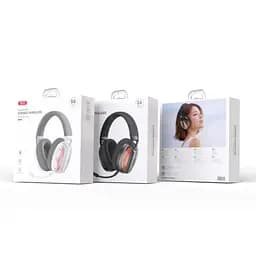 Навушники накладні XO BE46 2.4G Gaming Headset with Type-C+USB 2-in-1 Adapter Біло-рожеві - мініатюра 6