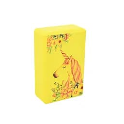 Блок для йоги Єдиноріг Bambi MS 0858-14(Yellow) EVA 23 х 15 х 7,5 см