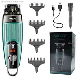 Беспроводная машинка для стрижки волос Esonstyle + 4 насадки, USB, VGR-975 / Аккумуляторный триммер для волос и бороды