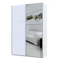 Шафа-купе Doros G-Caiser 1 ДСП/1 дзеркало/3 частини 160х60х240 см Білий (42002103) - мініатюра 6