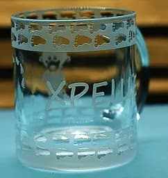 Подарункова чашка для чаю кави 320 мл з гравіюванням напису майбутній Хрещеній