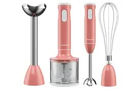 Блендер погружной SilverCrest 3 в 1 SSMS 600w, многофункциональный, мощный, три цвета Розовый