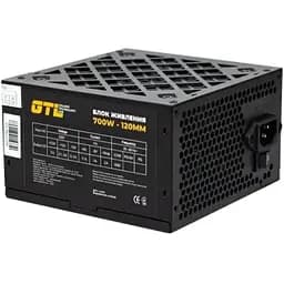 Блок питания GTL 700 Вт, Black, 120 мм, 2xMolex / 3xSATA / 1x6+2-pin / 1x4+4-pin / 1x24-pin, защита SCP / OCP / OVP / UVP, плоские черные кабели увеличенной длины (GTL-700-120)