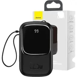 Внешний аккумулятор Baseus Qpow 20000 mAh 22.5w встроенный кабель USB-C (PPQD-I01) черный
