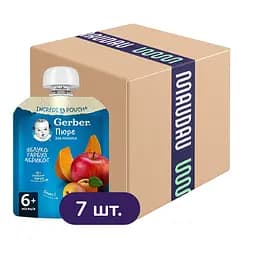 Пюре Gerber Pouch Яблоко с тыквой и абрикосом  630 г (7 шт. х 90 г)
