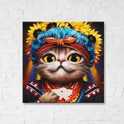 Картина постер на полотні BrushMe Киця Авторка