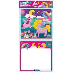 Развивающий набор 4 в 1 Единорожки Vladi Toys VT2002-05 пазл, раскраска, маркер