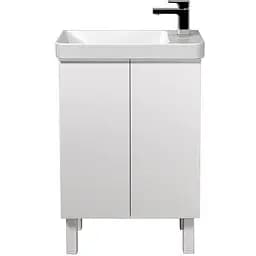 Тумба Мойдодир Perl 55-U з умивальником Dana 55 Білий універсальна Білий