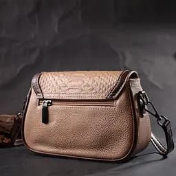 Сумка для жінок Vintage з фактурним клапаном із натуральної шкіри 22х14х6.5 см sum0028999 - мініатюра 10