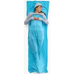 Вкладиш у спальник Sea to Summit Breeze Sleeping Bag Liner, Rectangular w/ Pillow Sleeve Блакитний - мініатюра 2