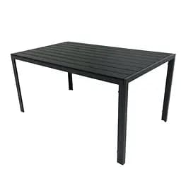 Стіл садовий 4Points Parma прямокутний 150х90х70 см, стільниця штучне дерево Polywood, Чорний