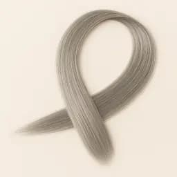 Пасмо прямих термостійких волосків на шпильці 60 см Сірий