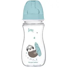 Антиколікова пляшечка для годування Canpol babies Easystart Toys від 1 року 300 мл блакитна (35/222_blu)