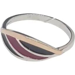 Срібне кільце Поліна з емаллю та позолотою. ЛУЇЗА 18