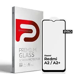Захисне скло на Xiaomi Redmi A2/A2+ з олеофобним покриттям, Pro, повне проклеювання, антистатичний і пиловідштовхуючий шар, 9H, самоклеючеся, 2.5D, на весь екран, антистатичний клей, ArmorStandart (ARM66569)