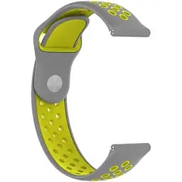 Ремінець BeWatch sport-style для Samsung Galaxy Watch 42 мм Сіро-Жовтий (1010146.2)