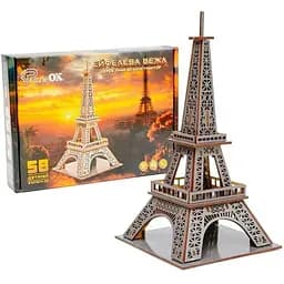 Деревянный 3D конструктор Эйфелева башня PuzzleOk Puz-00925 58 деталей