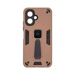 Чехол для TECNO Spark Go 2 4G (KM4), Proover, коричневый, с подставкой и магнитом, противоударный, ударопрочный, бронированный, панель-накладка, защита всего корпуса, термополиуретан (TPU) + поликарбонат (PC), ArmorStandart (ARM87171)