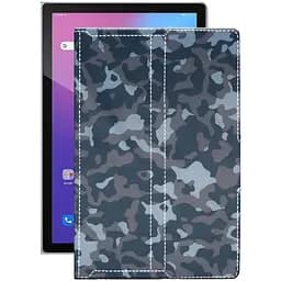 Чехол StatusCASE из экокожи для планшета Blackview Tab 12 Хаки-синий