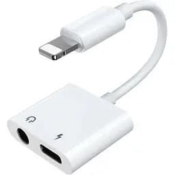 Переходник Joyroom Lightning to 3.5 мм and Lightning Ben Series S-Y104 белый