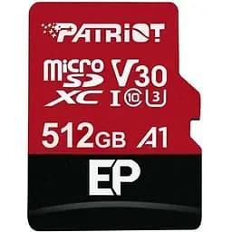 Карта памяти microSDXC(U3) Patriot 512Gb+Ad