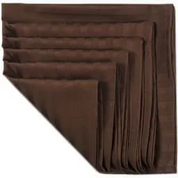 Набір столових серветок Iris Home сатин страйп 35х35 см 6 шт. кавовий (SVT-2000022319171)