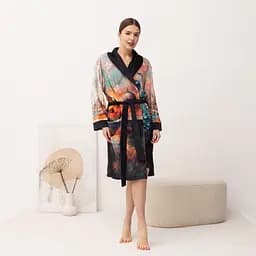 Халат жіночий з плюшевого велюру ексклюзивний India 18348 2XL-3XL