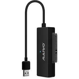 Адаптер Usb Maiwo K10435A, черный, Usb 3.0 - SATA, 50 см, блок питания (12V / 2A) в комплекте