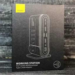 Адаптер Baseus Working Station Four-Screen Multifunctional Type-C Hub Adapter CAHub-HG0G - мініатюра 3
