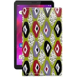 Чехол StatusCASE из экокожи для планшета Lenovo Tab M7 (3rd Gen) Камни-цветные