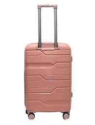 Валіза середня M поліпропілен Milano bag 0306 65×42×28см 56л Рожевий - мініатюра 3