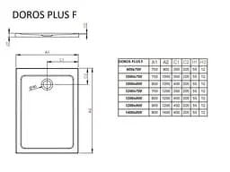 Душовий піддон Radaway Doros Plus F 90x70 SDRFP9070-01 - мініатюра 2