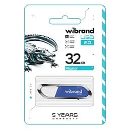 USB флеш накопичувач Wibrand 32GB Aligator Blue USB 2.0 (WI2.0/AL32U7U) - мініатюра 2