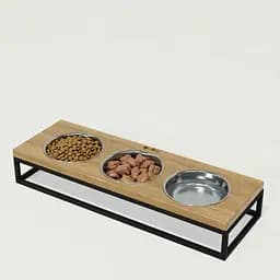 Hollky Base Bar — три миски на подставке (3 × 0,45 л)