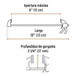 Струбцина Truper тригерна 75 кг 150 мм (PAR-16) - мініатюра 2