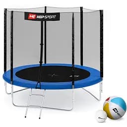 Батут Hop-Sport 8ft с наружной сеткой 244 см синий