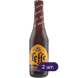 Пиво Leffe Brune темне 6.5%, 0.66 л (2 шт.х 0.33 л)