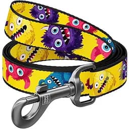 Поводок для собак Waudog Nylon нейлоновый, рисунок "Мохнатые монстры", L-XXL