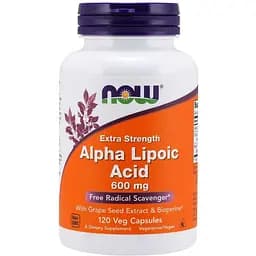 Натуральная добавка Now Alpha Lipoic Acid 600 mg 120 вегакапсул