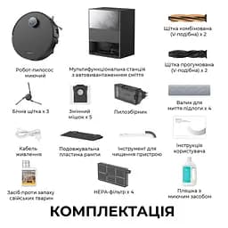 Робот-пилосос миючий Dreame Aqua 10 Ultra Track Complete Black - мініатюра 17
