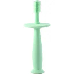 Зубна щітка на присосці Baby Team силіконова салатова (7205)