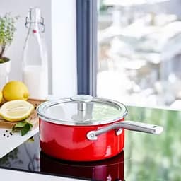 Ківш KitchenAid Steel Core з кришкою 16 см 1.3 л червоний (CC003287-001)  - мініатюра 3