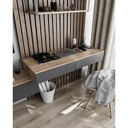 Стіл підвісний письмовий Moreli Т-222 1200x160x500 мм Дуб сонома/Антрацитовий (mo-t222-sonoma-antracit)