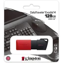 USB флеш-накопичувач Kingston DataTraveler Exodia M 128GB USB-A 3.2 Black/Red (DTXM/128GB) [71704] - мініатюра 3