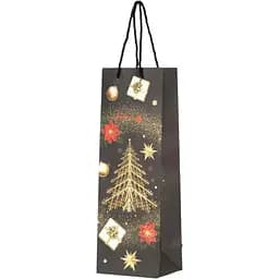 Пакет подарунковий новорічний Ялинка DW631 12х35х9 см Різнокольоровий (2002014543885)(NY)