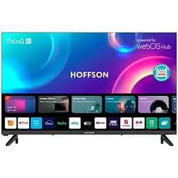Телевізор 32" Hoffson HF32HDF24S, чорний, LED HD, 1366x768, 60 Гц, Smart TV (WebOS), DVB-T2/C, Wi-Fi, bloetooth, 3xHDMI, 2xUSB