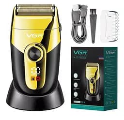 Электробритва шейвер VGR V-383 IPX4 с двойным лезвием Золотистый